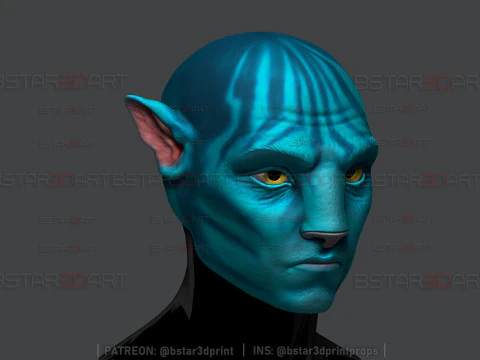 Jake Sully Head Mask Wearable - Avatar movie 2025 3D Print Model