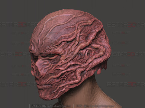 Vecna ​​Temporada 5 - Decoraci&oacute;n de m&aacute;scara de cabeza usable - Stranger Things 2025 cosplay Modelo de impresión 3D