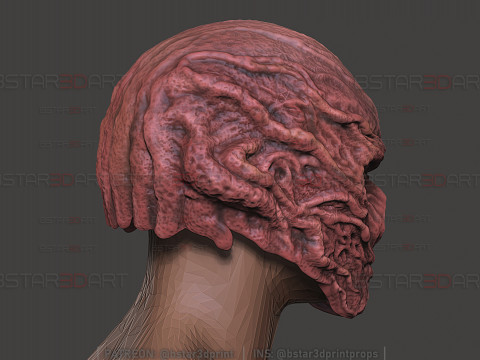 Vecna ​​Temporada 5 - Decoraci&oacute;n de m&aacute;scara de cabeza usable - Stranger Things 2025 cosplay Modelo de impresión 3D