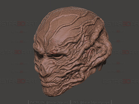 Vecna ​​Temporada 5 - Decoraci&oacute;n de m&aacute;scara de cabeza usable - Stranger Things 2025 cosplay Modelo de impresión 3D