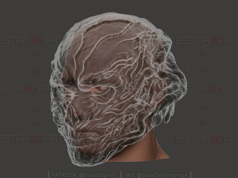 Vecna ​​Temporada 5 - Decoraci&oacute;n de m&aacute;scara de cabeza usable - Stranger Things 2025 cosplay Modelo de impresión 3D