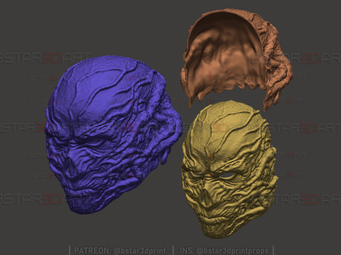 Vecna ​​Temporada 5 - Decoraci&oacute;n de m&aacute;scara de cabeza usable - Stranger Things 2025 cosplay Modelo de impresión 3D