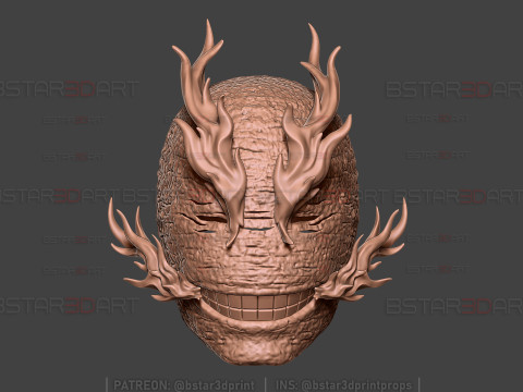 Cabeza todo para uno con efecto fuego - My Hero Academia Anime Cosplay Modelo de impresión 3D