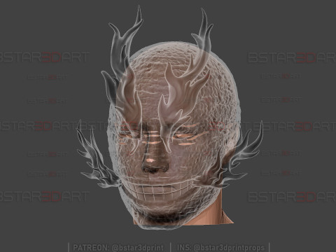 Cabeza todo para uno con efecto fuego - My Hero Academia Anime Cosplay Modelo de impresión 3D