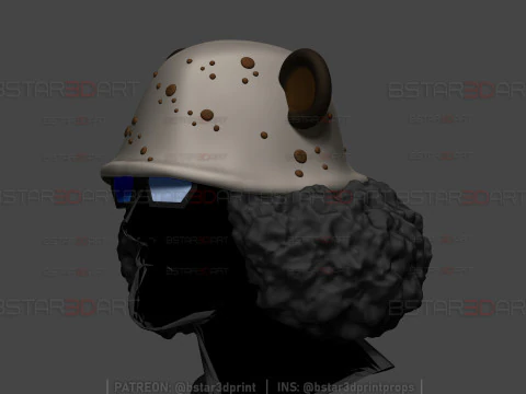 Kuma One Piece Hat and Hair - One Piece Anime Cosplay 3D Print Model