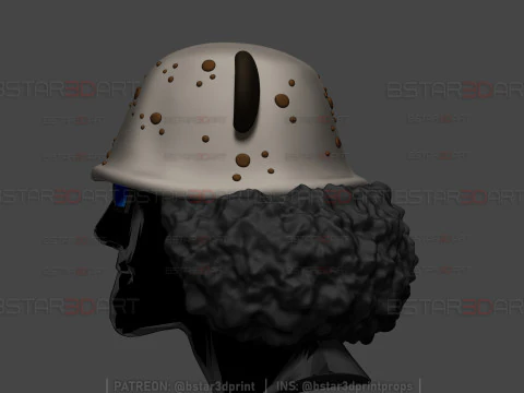 Kuma One Piece Hat and Hair - One Piece Anime Cosplay 3D Print Model