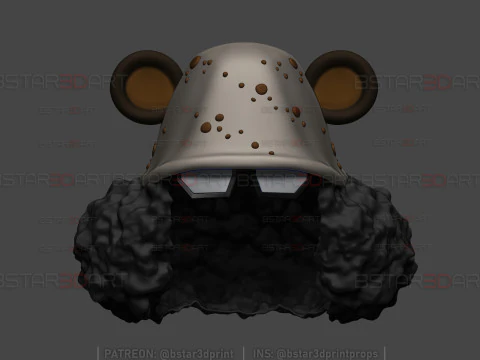 Kuma One Piece Hat and Hair - One Piece Anime Cosplay 3D Print Model