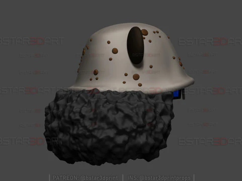 Kuma One Piece Hat and Hair - One Piece Anime Cosplay 3D Print Model