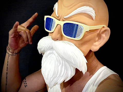 Kame Sennin - Master Roshi Head Wearable - Dragon Ball Z Cosplay Anime Props Multi-Parts STL 3D Druckmodell