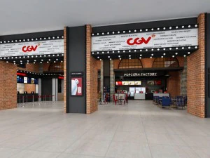 cinema theatre lobby entrance industrial style commercial space 3D Model