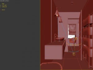 modern stylish contemporary master bedroom with wc bathroom 3D Model
