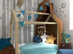 kid room interior with toys and decor 3D Model