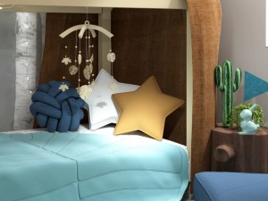 kid room interior with toys and decor 3D Model