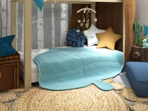 kid room interior with toys and decor 3D Model