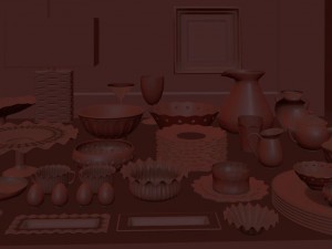 luxurious porcelain set dinnerware dishware plate collection Modelo 3D