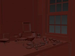 luxe porseleinen servies servies bordencollectie 3D Model