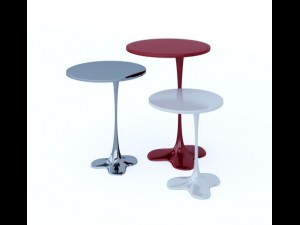 fluid table painted table contemporary liquid table desk Model 3D