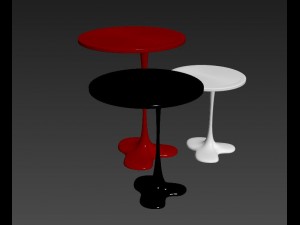 fluid table painted table contemporary liquid table desk 3D Model