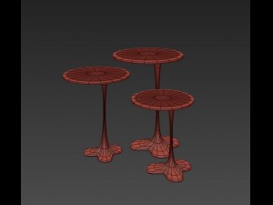 fluid table painted table contemporary liquid table desk 3D Model