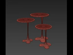 fluid table painted table contemporary liquid table desk 3D Model