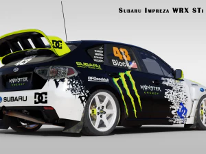 2009 Impreza WRX STi Ken Block 3D Model