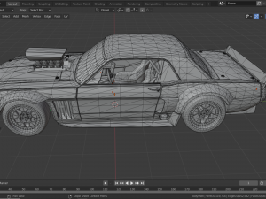 1965 Mustang RTR Hoonicorn Gymkhana Ken Block 3D Модель