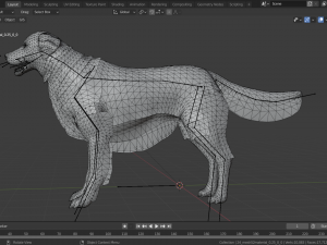 Realistic Dog Golden Retriever with fur and Rigged 3Dモデル