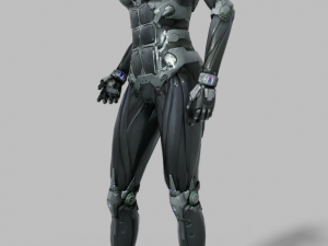 Cyborg Female Rigged Low-poly 3D 模型