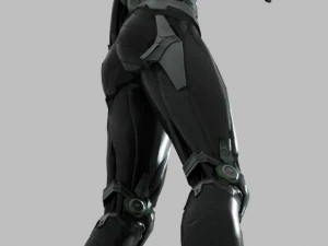 Cyborg Female Rigged Low-poly 3D Model