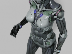 Cyborg Female Rigged Low-poly 3D 模型