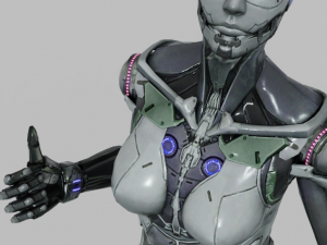 Cyborg Female Rigged Low-poly 3D 模型