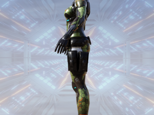 SciFi Female Character Rigged Modelo 3D