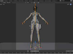 SciFi Female Character Rigged Modelo 3D