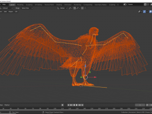Realistic Vulture Bird rigged Modelo 3D