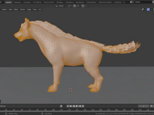 Hyena Rigged Low-poly 3D Model