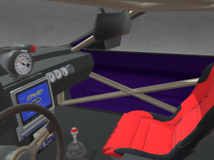 WIDE BODY MAZDA SAVANNA RX7 GTX ENGINE AND INTERIOR 3D Model