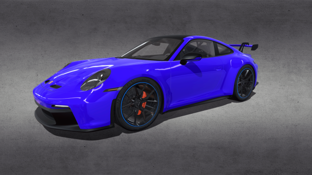 2022 Porsche 911 992 GT3 3D Model .c4d .max .obj .3ds .fbx .stl .blend 
