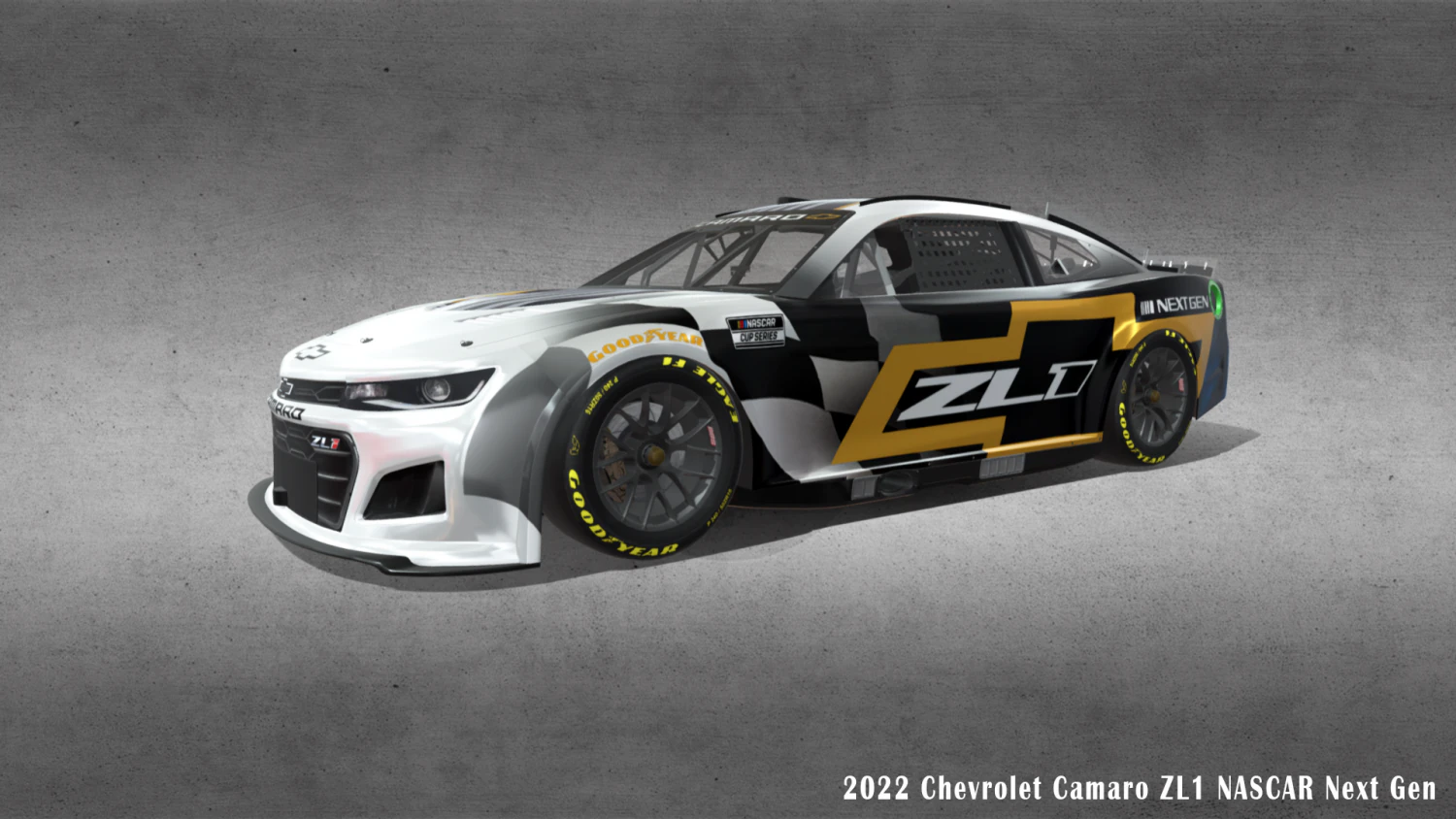 2022 Chevrolet Camaro ZL1 NASCAR Next Gen 3D Model .c4d .max .obj .3ds .fbx .stl .blend 