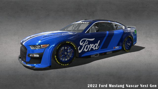 2022 F Mustang Nascar Next Gen 3D Model .c4d .max .obj .3ds .fbx .stl .blend 