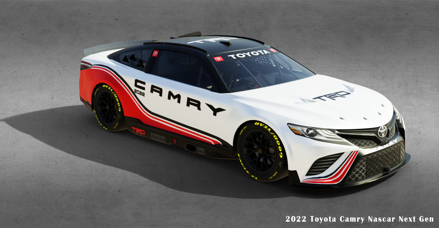2022 Toyota Camry Nascar Next Gen 3D Model .c4d .max .obj .3ds .fbx .stl .blend 