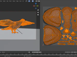 Pigeon Bird Rigged 3D Model
