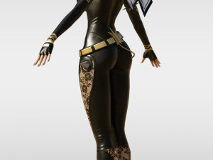 Sexy Non Warrior with Rig 3Dモデル