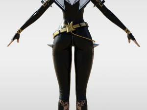 Sexy Non Warrior with Rig 3D Model
