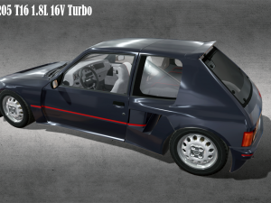 Peugeot 205 T16 18L 16V Turbo Modello 3D