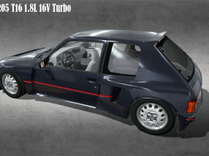 Peugeot 205 T16 18L 16V Turbo 3D Model
