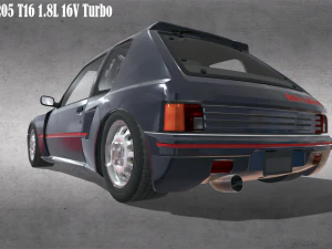 Peugeot 205 T16 18L 16V Turbo 3D Model