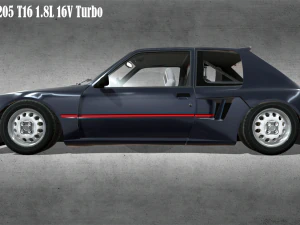 Peugeot 205 T16 18L 16V Turbo 3D Model