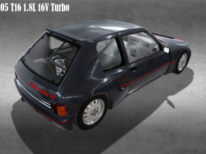 Peugeot 205 T16 18L 16V Turbo Modello 3D