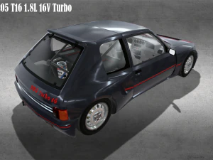 Peugeot 205 T16 18L 16V Turbo 3D Model