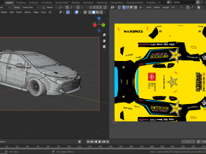 RWD Toyota Corolla iM Formula Drift Modelo 3D
